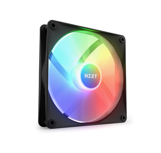 NZXT F140 RGB Core - 140mm Hub-Mounted RGB Fan - 8 Individually-Addressable LEDs - Semi-Translucent Blades - High Static Pressure & Airflow - Quiet Operation - PWM Control - CAM Software - Black - ‎RF-C14SF-B1